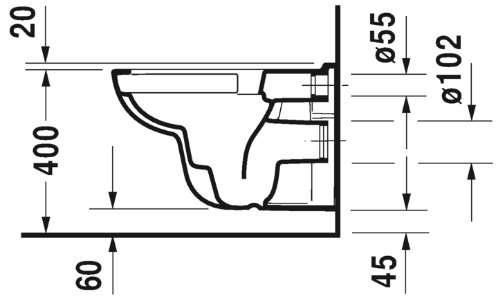 Унитаз подвесной Duravit D-code 45700900A1 безободковый с крышкой-сиденьем микролифт - 5 изображение