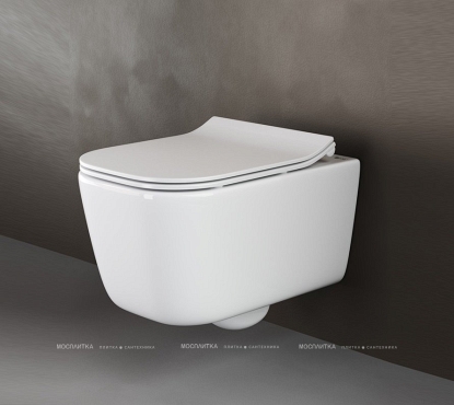 Комплект подвесной безободковый унитаз Ceramica Nova New Day CN3005 с крышкой-сиденьем микролифт + инсталляция для унитазов Bocchi 8010-1000 - 2 изображение