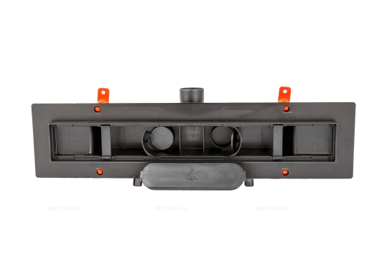 Душевой лоток 35 см Creto Zigzag CRE-350 ZB с решеткой, черный - 5 изображение