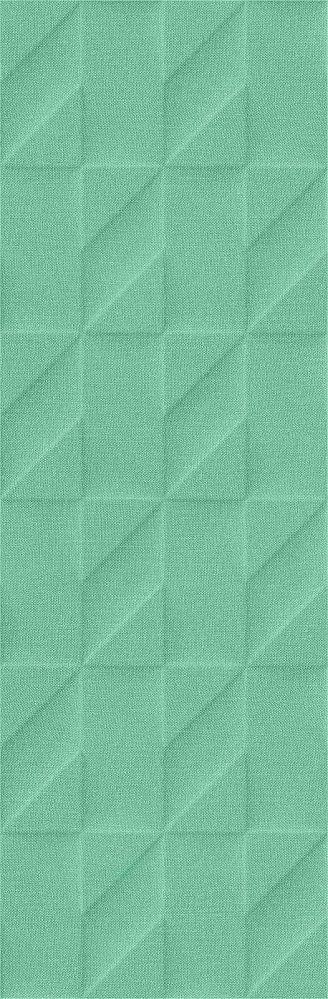 Керамическая плитка Marazzi Italy Плитка Outfit Turquoise Struttura Tetris 3D 25x76