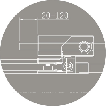 Душевой уголок Cezares SLIDER-AH-1-90-90/100-C-NERO стекло прозрачное, профиль черный матовый - 2 изображение