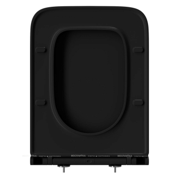 Крышка-сиденье Point Меркурий PN46831BM, дюропласт, микролифт для унитаза, чёрная матовая - 3 изображение