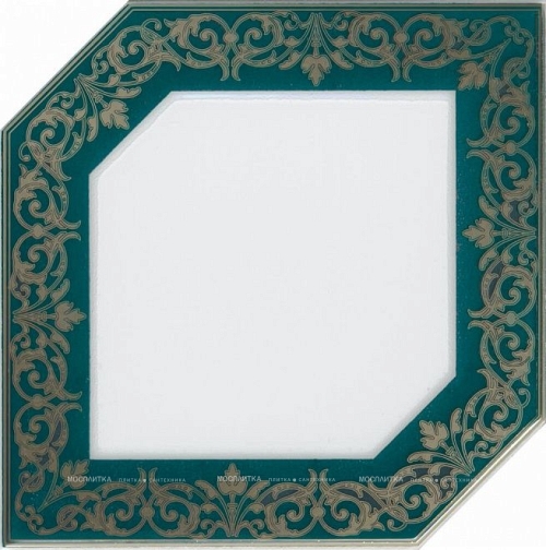 Керамическая плитка Kerama Marazzi Декор Клемансо зеленый темный 15х15