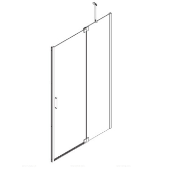Душевой уголок Creto Tenta стекло прозрачное профиль черный 90х100 см, 123-WTW-90-C-B-8 + 123-SP-100-C-B-8 - 3 изображение