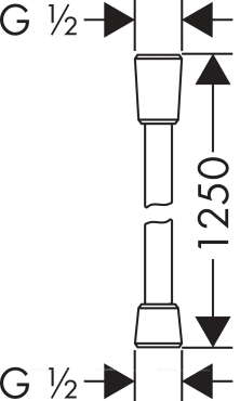 Шланг для душа Hansgrohe Isiflex 125 см 28272340, шлифованный чёрный хром - 2 изображение