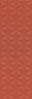 Плитка Диагональ красный структура обрезной 25х75