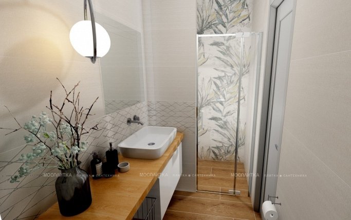 Дизайн Ванная в стиле Современный в белом цвете №12368 - 7 изображение