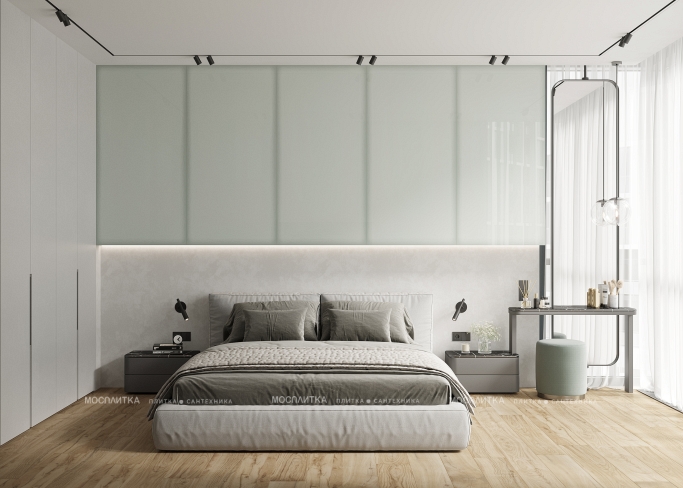 Дизайн Спальня в стиле Минимализм в бежевом цвете №13247