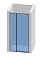 Душевая дверь AQUAme 90х195 см AQM7108-2-9 профиль черный, стекло прозрачное - 3 изображение