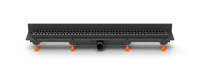 Душевой лоток 95 см Creto Zigzag CRE-950 ZB-P с решеткой, черный