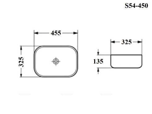 Раковина BOND S54-450 Белый глянец - 5 изображение