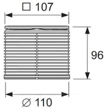 Декоративная решетка TECE Drainpoint S в стальной рамке, 10 см - 2 изображение