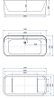 Акриловая ванна Allen Brau Infinity 170x80 2.21001.20/AM белый глянец (панель антрацит) - 3 изображение