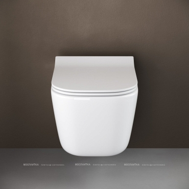 Комплект подвесной безободковый унитаз Ceramica Nova New Day CN3005 с крышкой-сиденьем микролифт + инсталляция для унитазов Bocchi 8010-1000 - 4 изображение