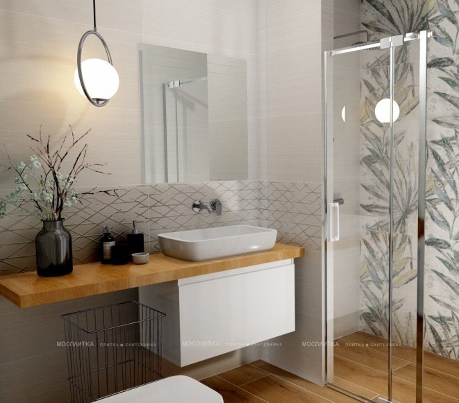 Дизайн Ванная в стиле Современный в белом цвете №12368 - 3 изображение
