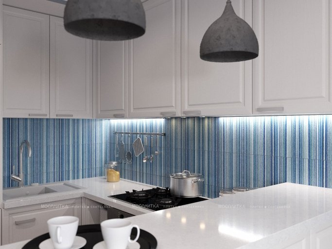 Дизайн Кухня в стиле Современный в белом цвете №12480 - 2 изображение