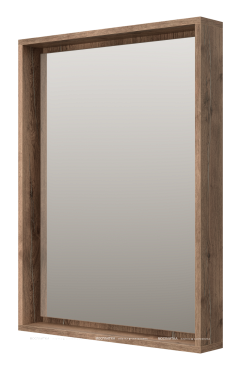 Зеркало Brevita Dallas 60 см DAL-02060-074 с подсветкой, дуб галифакс олово - 4 изображение