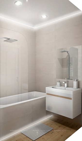 Дизайн Ванная в стиле Современный в бежевом цвете №10943 - 6 изображение