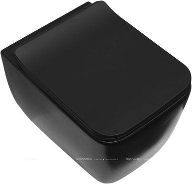 Унитаз подвесной безободковый Allen Brau Liberty 4.33007.31 черный матовый - 7 изображение