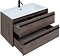 Комплект мебели для ванной Aquanet Lino 90 см, черная, коричневая - 9 изображение