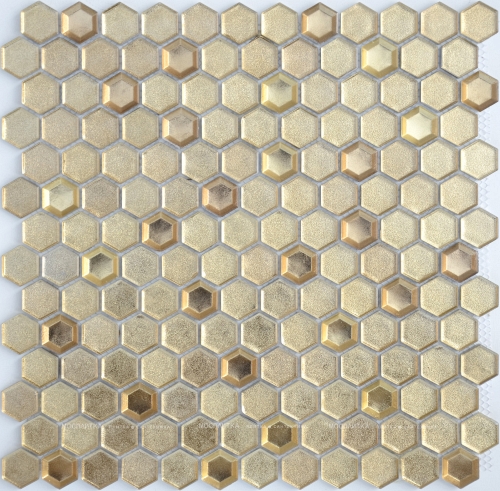 Мозаика LeeDo & Caramelle  Aureo grani hexagon 13x23x6
