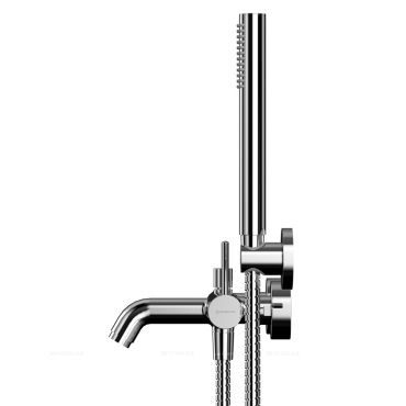 Смеситель для ванны с душем Whitecross Y chrome Y1231CR хром глянец - 2 изображение