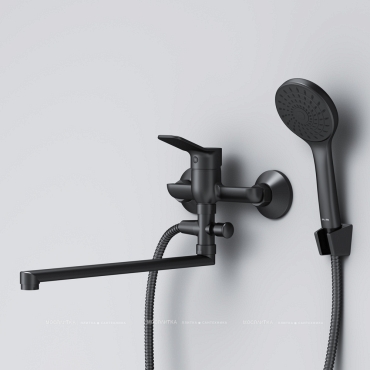 Смеситель для ванны с душем Am.Pm X-Joy F85A90122 черный матовый - 5 изображение