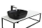 Консоль с раковиной BelBagno Etna-Kraft 120 см EK-120-ST матовая черная - 6 изображение