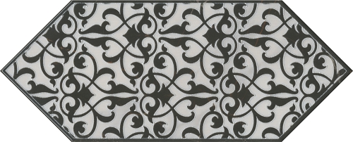 Керамическая плитка Kerama Marazzi Декор Келуш 2 черно-белый 14х34
