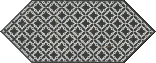 Керамическая плитка Kerama Marazzi Декор Келуш 1 черно-белый 14х34