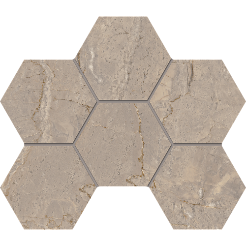 Мозаика Estima  BR02 Hexagon 25x28,5 полир.