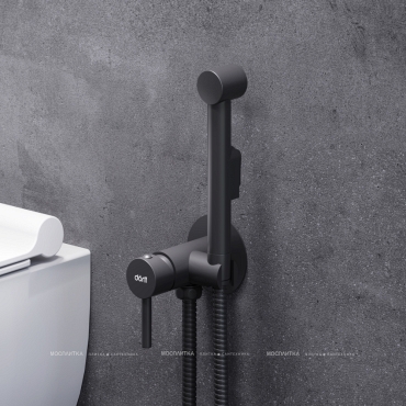 Гигиенический душ Dorff Logic D3075000 со смесителем, черный матовый - 2 изображение
