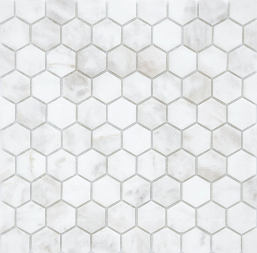 Мозаика LeeDo & Caramelle  Dolomiti bianco MAT hex (18x30x6) 28,5x30,5