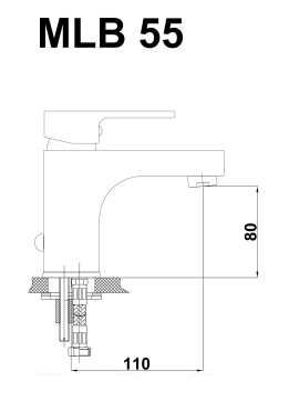 Смеситель для раковины GPD Solus MLB55 хром глянец - 10 изображение