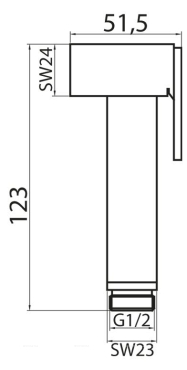 Гигиеническая лейка Cezares CZR-ID3-01, хром - 3 изображение