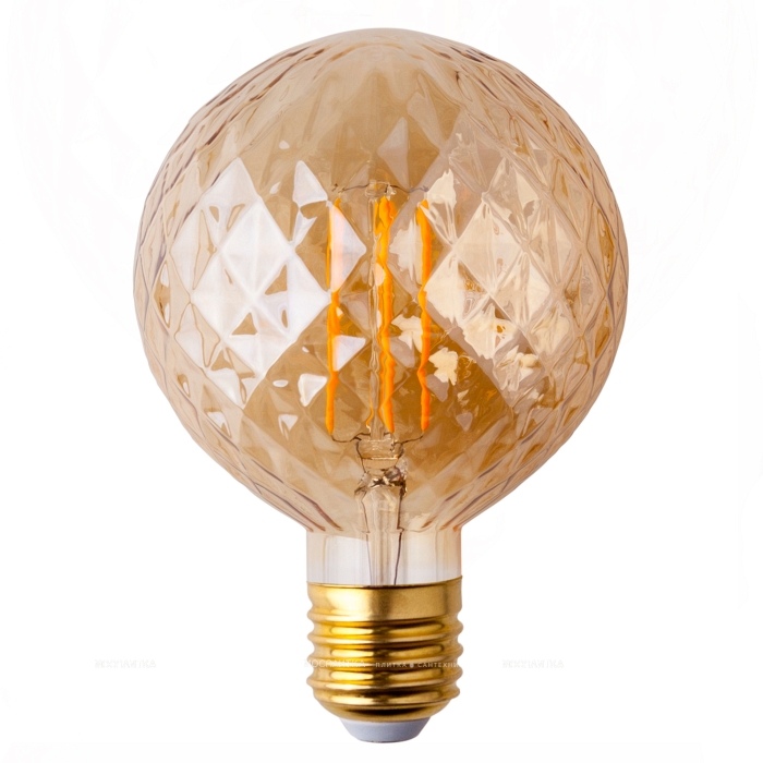Филаментная светодиодная лампа Globe 4W 2700K E27 Elektrostandard G95 F BL154 4690389136214 - 2 изображение
