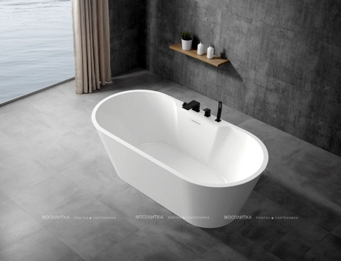 Акриловая ванна Abber 160х80 см AB9299-1.6, белый - 3 изображение