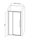 Душевая дверь AQUAme 120х195 см AQM7108-2-12 профиль черный, стекло прозрачное - 5 изображение