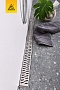 Душевой лоток 75 см Creto Zigzag CRE-750 ZH-Down с решеткой, хром - 9 изображение