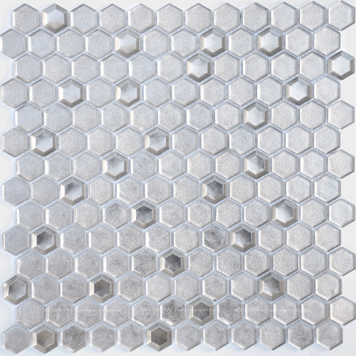 Мозаика LeeDo & Caramelle  Argento grani hexagon 13x23x6