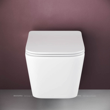 Комплект подвесной безободковый унитаз Ceramica Nova Metric Rimless CN3007 с крышкой-сиденьем + инсталляция Creto Standart 1.0 INST-CR-1.0 - 4 изображение