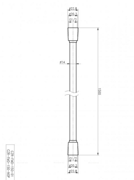 Шланг для душа 150 см Cezares CZR-FMD-150-NOP, чёрный матовый - 2 изображение