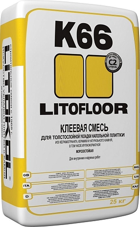 LITOFLOOR K66 клей для плитки (25кг)
