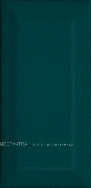 Плитка Клемансо зелёный тёмный грань 7,4х15