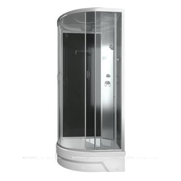Душевая кабина Erlit Comfort 100х100 см ER351026-C4-RUS профиль серебристый, стекло тонированное - 3 изображение