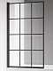 Душевая шторка на ванну AQUAme 80х140 см AQM2858-L профиль черный, стекло прозрачное - 2 изображение