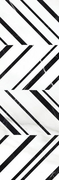 Керамическая плитка Meissen Плитка Gatsby черно-белый 25х75