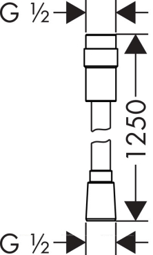 Шланг для душа 125 см Hansgrohe Isiflex 28249000, хром - 2 изображение