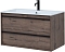 Комплект мебели для ванной Aquanet Lino 90 см, черная, коричневая - 3 изображение