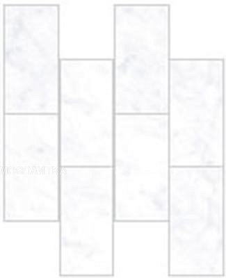 Мозаика Marmori Кирпичная кладка Каррара Белый (7*14) 35,5х29